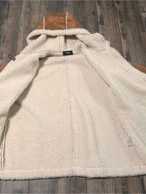 Cider | Jackets & Coats | Cider Faux Suede Shearling Jacket Brown Tan ...